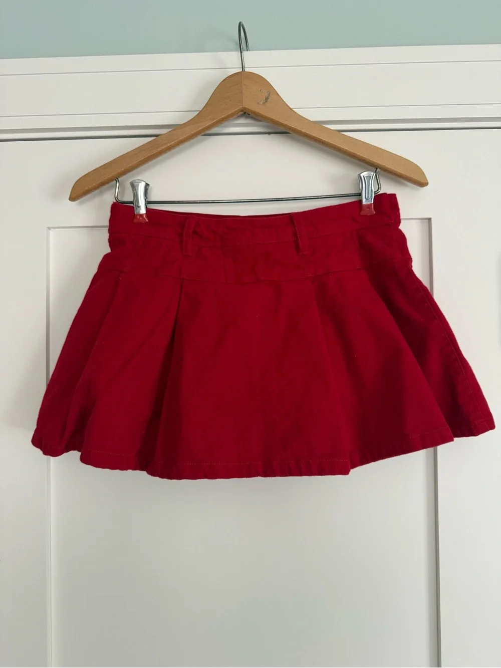 Free People Micro Skort Red Salsa Women’s Size 4 - Picture 2 of 9